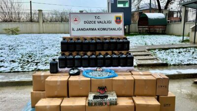 Düzce'de Yılbaşı öncesi piyasaya sürünmek üzere hazırlanan ve piyasaya değeri