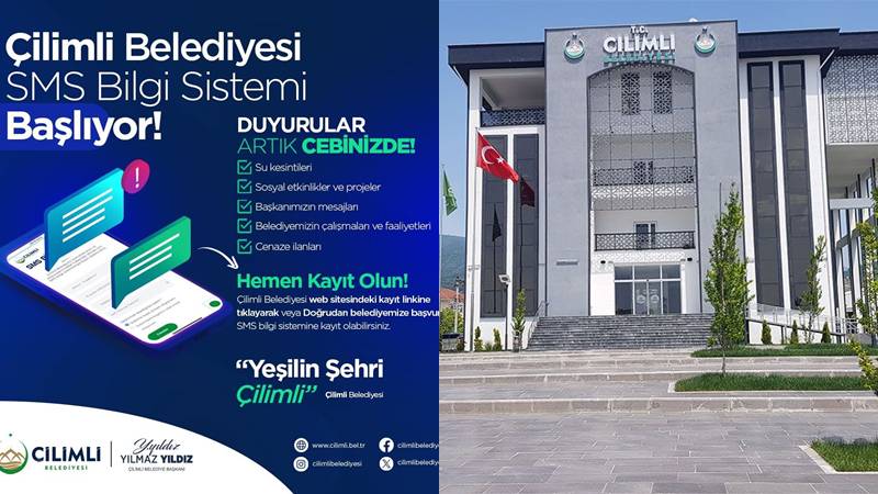 Megafonla Duyuru dönemini bitiriyor.. Çilimli belediyesinde sms bilgi başlıyor Çilimli