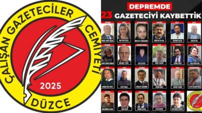Düzce Çalışan Gazeteciler Cemiyeti yaptığı basın açıklamasında 6 Şubat Depremlerinde