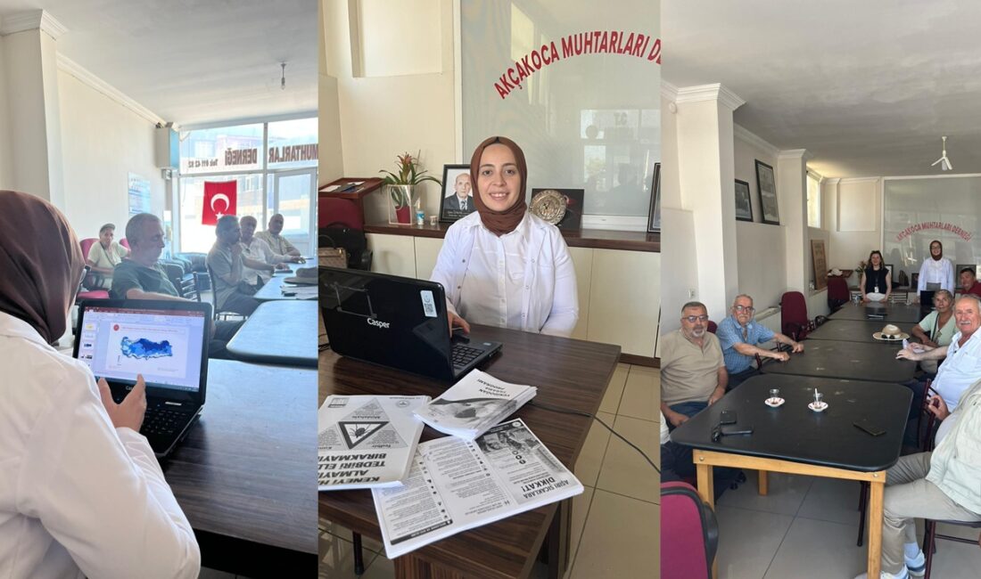Akçakoca İlçe Sağlık Müdürlüğü koordinasyonunda, Akçakoca Muhtarlar Derneği’nde muhtarlara yönelik