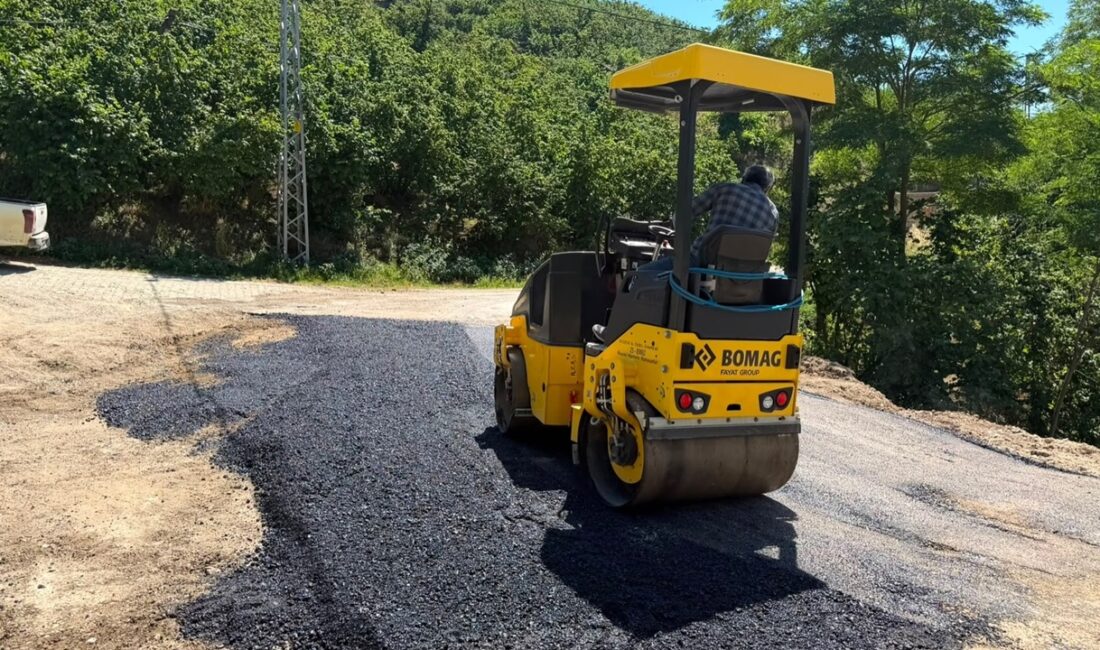 Cumayeri ilçesine bağlı Taşlık Köyü’nde yürütülen asfalt yama çalışmaları başarıyla