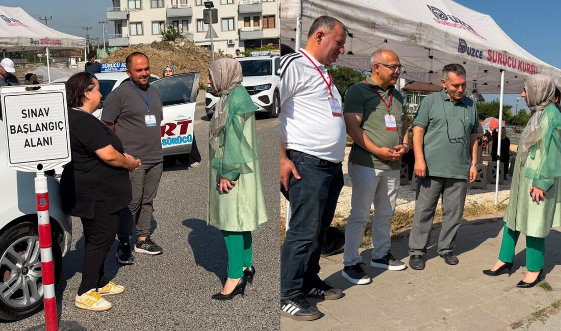 Düzce İl Millî Eğitim Müdürü Gülşen Özer, müdür yardımcıları ve