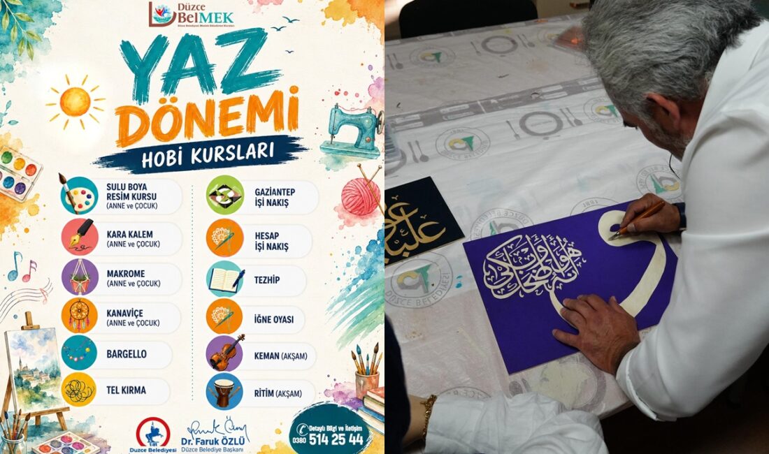 Düzce Belediyesi Meslek Edindirme Kursları (BELMEK), yaz döneminde de Düzcelilere