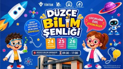 Düzce Belediyesi’nin vizyon projelerinden biri olarak kente kazandırılan Düzce Bilim