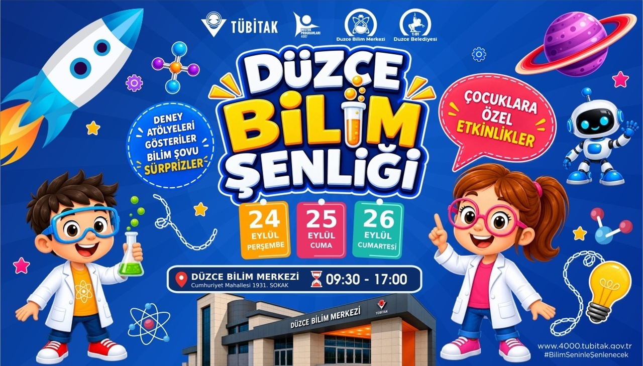 Düzce Belediyesi’nin vizyon projelerinden biri olarak kente kazandırılan Düzce Bilim